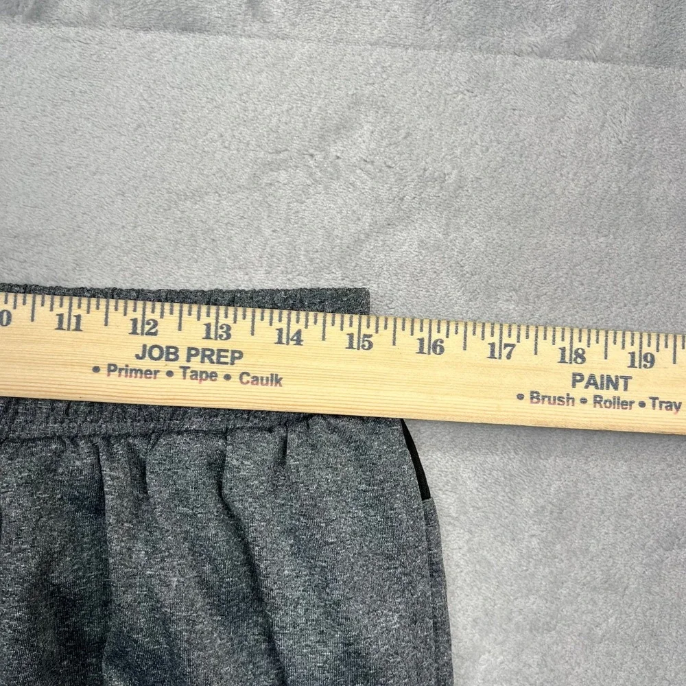 NBA Basketball Shorts Mens Medium Gray Heathered Athletic Mesh Trim Drawstring